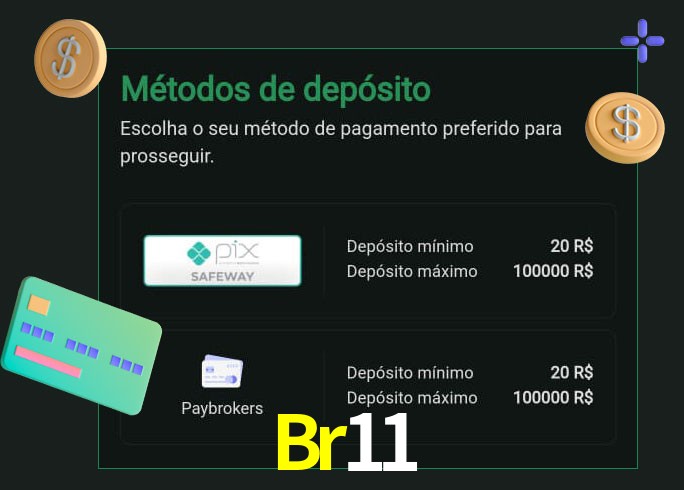 O cassino Br11 oferece uma grande variedade de métodos de pagamento